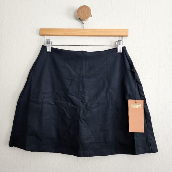 NWT Girlfriend Collective Sport Skort Mini Skirt S Black Compressive High Rise - Picture 6 of 12